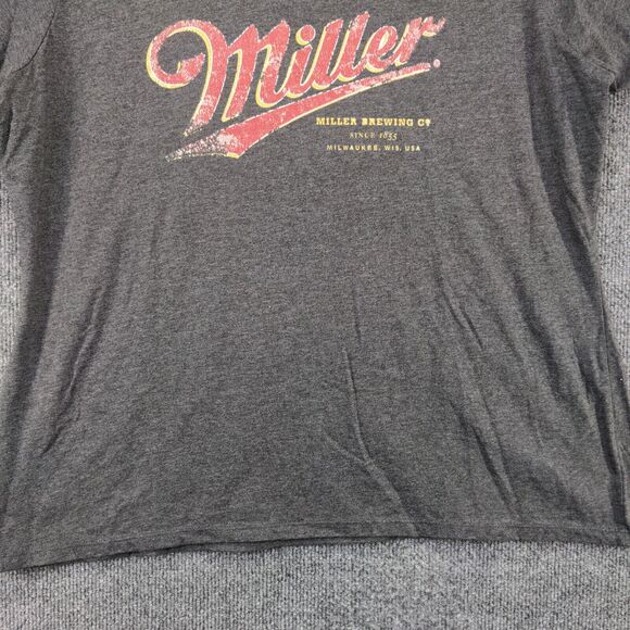 Port & Company Women's Miller Brewing Co Graphic T-Shirt Gray XXL Logo - Picture 5 of 13